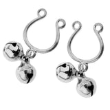 Maxbell Bell Dangle Clip on Fake Nipple Rings Non Piercing Studs Shield Body Jewelry