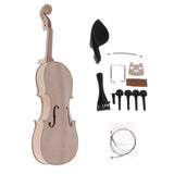 Maxbell 1 Set Spruce Wood Unfinished 4/4 Size Violin DIY Kits Fiddle Material Gift for Kids Friends