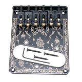 Maxbell Zinc Alloy L Shape Roller Saddle Bridge Tailpiece Set for Tele TL Electric Guitar Replacement Parts