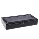 Maxbell 7 Grid PU Leather Eyeglasses Box Sunglasses Organizer Case Jewelry Organizer 16x33x6cm