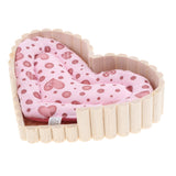 Maxbell Wood & Cotton Hamster Pad Chinchilla Mat Guinea Pig Bed Small Pet Cushion,Heart Shape Hammock Bed Pad,for Hamster ,Squirrel ,Chinchilla ,Rabbit,Guinea Pig,Small Animals