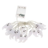 Maxbell Battery Operated 2m 20LED Light Up  Halloween Hanging Party Decoration Spooky Prop Scary  (  White )