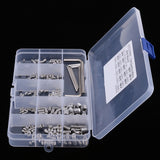 Maxbell 240pcs M3/M4/M5/M6/M8 Hex Socket Grub Screws Assortment Kit W/ 5pcs Hex Keys