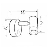 Maxbell RV Interior Reading Light with On/Off Switch - 12V 95LM Bedside Light for Boat, Marine and Motorhome, Warm White