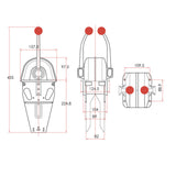 Maxbell YK9-D Top Mount Marine Jet Boat Twin Lever Handle Engine Control Box