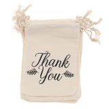 Maxbell Pack of 10pcs Thank You Drawstring Cotton Gift Bags Small Bag Jewelry Pouch