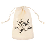 Maxbell Pack of 10pcs Thank You Drawstring Cotton Gift Bags Small Bag Jewelry Pouch