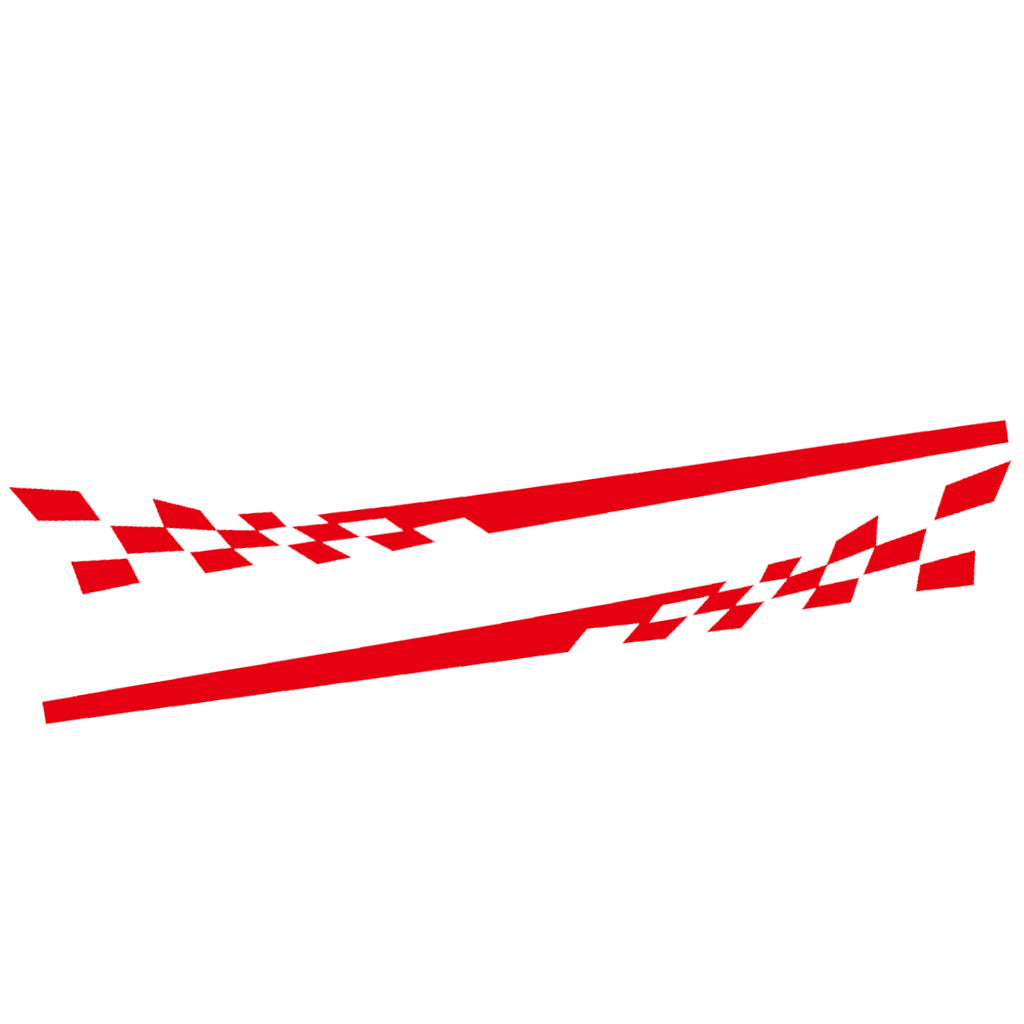 Maxbell 2pcs Car Body Kit Checkered Flag Side Stripes Decorations for Mitsubishi Red