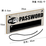 Maxbell Wooden Wifi Password Hanging Sign Plaque Chalkboard for Home Shop Hotel Wall 20x10cm