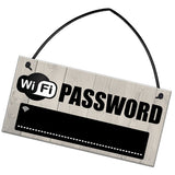 Maxbell Wooden Wifi Password Hanging Sign Plaque Chalkboard for Home Shop Hotel Wall 20x10cm