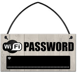 Maxbell Wooden Wifi Password Hanging Sign Plaque Chalkboard for Home Shop Hotel Wall 20x10cm