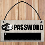 Maxbell Wooden Wifi Password Hanging Sign Plaque Chalkboard for Home Shop Hotel Wall 20x10cm