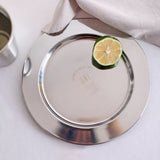 Maxbell Stainless Steel Tray Round Plate Fruit Dishes Serving Plate Catering Tray,Kitchen Tool,Dishwasher Safe