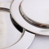 Maxbell Stainless Steel Tray Round Plate Fruit Dishes Serving Plate Catering Tray,Kitchen Tool,Dishwasher Safe