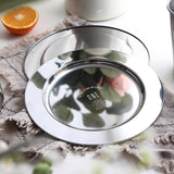 Maxbell Stainless Steel Tray Round Plate Fruit Dishes Serving Plate Catering Tray,Kitchen Tool,Dishwasher Safe