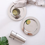 Maxbell Stainless Steel Tray Round Plate Fruit Dishes Serving Plate Catering Tray,Kitchen Tool,Dishwasher Safe