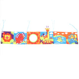 Maxbell Baby Crib Cloth Book Animal Puzzle Toys Elephant/Lion/Giraffe/Monkey for Kids Infants Educational Development - Rattle Crib Bed Gallery Bumper Pad