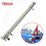 Maxbell 18'' Boat 316 Stainless Steel Deck Flag Pole with Socket Base