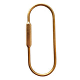 Maxbell Portable Brass Oval Shape Ring Keychain Clip Hanging Hook for Wallet Handbag