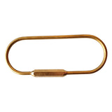 Maxbell Portable Brass Oval Shape Ring Keychain Clip Hanging Hook for Wallet Handbag