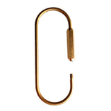 Maxbell Portable Brass Oval Shape Ring Keychain Clip Hanging Hook for Wallet Handbag