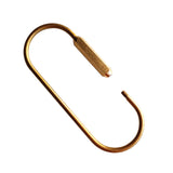 Maxbell Portable Brass Oval Shape Ring Keychain Clip Hanging Hook for Wallet Handbag