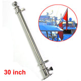 Maxbell 30'' Boat 316 Stainless Steel Deck Flag Pole with Socket Base