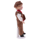 Maxbell 1/12 Scale Dollhouse People Figurine Miniature Boy in Tops Trousers Clothes Doll Rooms Life Scenes Accessory
