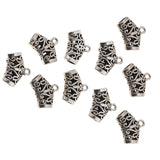 Maxbell 10pcs Antique Tibetan Silver Bail Tube Beads Spacer Bead Bail beads Bead Hanger Fit Charm European Bracelet Pendant 14x19x7mm