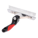 Maxbell 1Pc Dog Grooming Undercoat Rake Thick Coats Soft Grip Pet Dog Brush Comb New ( Red & Black )