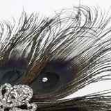 Maxbell Womens Vintage 1920s Flapper Feather Fascinator Hair Clip Wedding Bridal