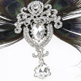 Maxbell Womens Vintage 1920s Flapper Feather Fascinator Hair Clip Wedding Bridal