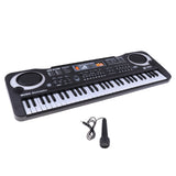 Maxbell Black 61-key Digital Electric Piano Kids Toy W/Microphone & Charging Cable Children Toy Birthday Gift