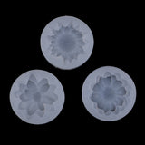 Maxbell 3 Pieces Flower Mould Fondant Silicone Mold for Cake Decoration Candy Soap Making