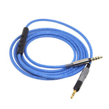 Maxbell Replacement Audio Upgrade Cable Inline Remote & Mic for Sennheiser HD598 / HD558 / HD518 / HD599 / HD569 / HD579 Headphones Blue