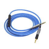 Maxbell Replacement Audio Upgrade Cable Inline Remote & Mic for Sennheiser HD598 / HD558 / HD518 / HD599 / HD569 / HD579 Headphones Blue