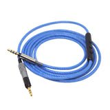 Maxbell Replacement Audio Upgrade Cable Inline Remote & Mic for Sennheiser HD598 / HD558 / HD518 / HD599 / HD569 / HD579 Headphones Blue