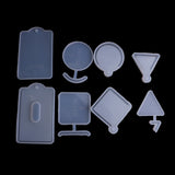 Maxbell 2 Pieces/Set Square Quicksand Pendants Mould Silicone Mould DIY Resin Decorative Craft Jewelry Making Molds Tool Handmade Necklace Charm Key Chains Resin Ornament Crafts