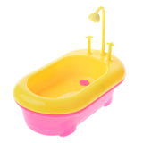 Maxbell 1/6 Miniature Bathtub + Toilet Model Dollhouse Miniature Furniture for  Blythe BJD Dolls Accessory Kids Playset