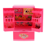 Maxbell Music Refrigerator Fridgee for  Doll House Kitchen Food Accs Fashion Model Collection Girls Favor