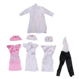 Maxbell 4 Set/Pack Clothes Set Career Apparel Clothes Gown for 29cm  Dolls Clothes Accs