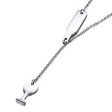 Maxbell Elegant Winebottle Stainless Steel Pendant Necklace Chain Women Girl Accessory