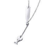 Maxbell Elegant Winebottle Stainless Steel Pendant Necklace Chain Women Girl Accessory