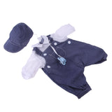 Maxbell Adorable Jeans Rompers with Hat Pacifier Suit for 18inch American Girl Our Generation My Life Dolls Clothing Accessory