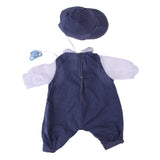 Maxbell Adorable Jeans Rompers with Hat Pacifier Suit for 18inch American Girl Our Generation My Life Dolls Clothing Accessory