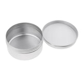 Maxbell 5 Pack 200ml Portable Empty Cosmetic Silver Aluminium Pot Jar Tin Lip Gloss Makeup Container Storage Box 46mm Deep