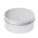 Maxbell 5 Pack 200ml Portable Empty Cosmetic Silver Aluminium Pot Jar Tin Lip Gloss Makeup Container Storage Box 46mm Deep