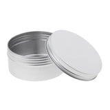 Maxbell 5 Pack 200ml Portable Empty Cosmetic Silver Aluminium Pot Jar Tin Lip Gloss Makeup Container Storage Box 46mm Deep