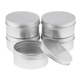 Maxbell 5 Pack 200ml Portable Empty Cosmetic Silver Aluminium Pot Jar Tin Lip Gloss Makeup Container Storage Box 46mm Deep