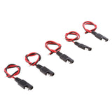 Maxbell 5pcs Battery Tender SAE Connector DC Power Automotive DIY Cord Cable 18AWG